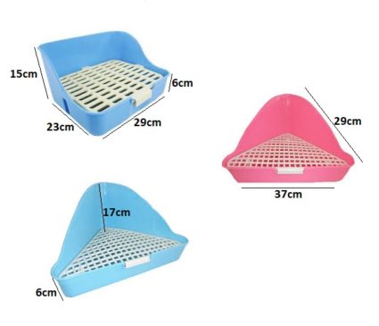 Baño O Letrina Esquinero Triangular  Para Mascotas Pequeñas - Imagen 3