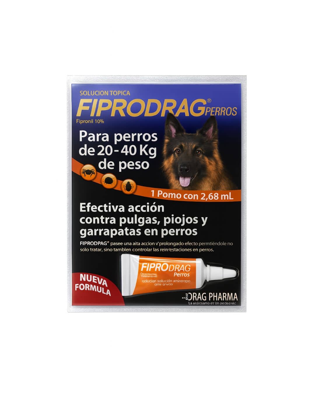 fipro 20-40 Fiprodrag Perro 20 A 40 Kg - Imagen 1