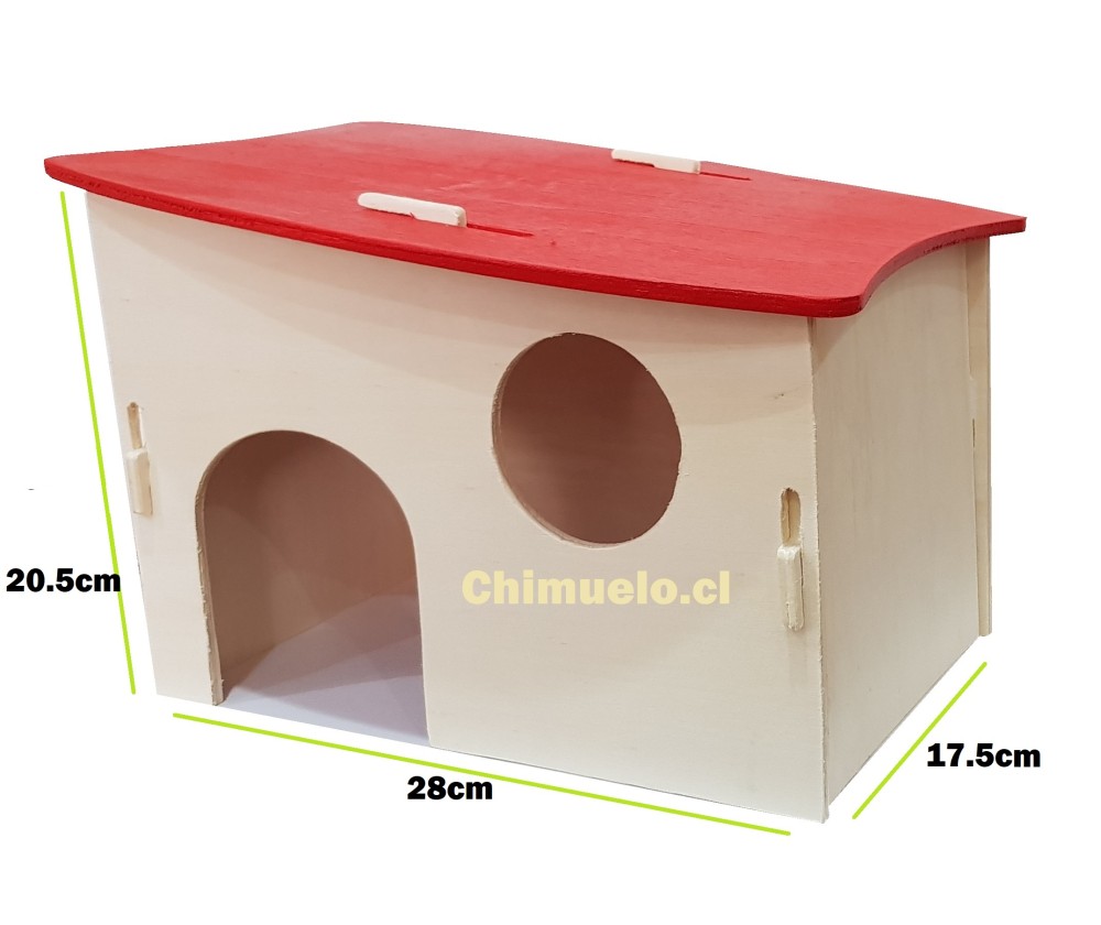 Casa Madera Con Techo Rojo #Ayc-S252-2