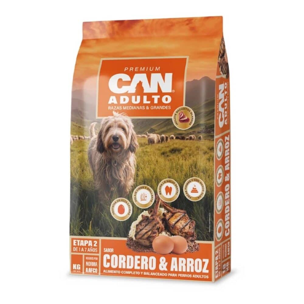 Can Adulto Cordero Arroz 18kg TTO