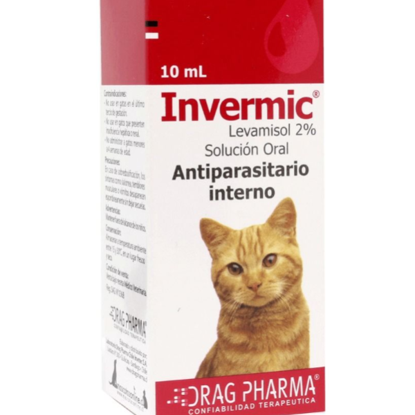 Invermic Antiparasitario Interno Para Gato 2% 10 Ml