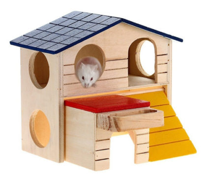 Casa De Madera Grande Para Hamster #Rj116