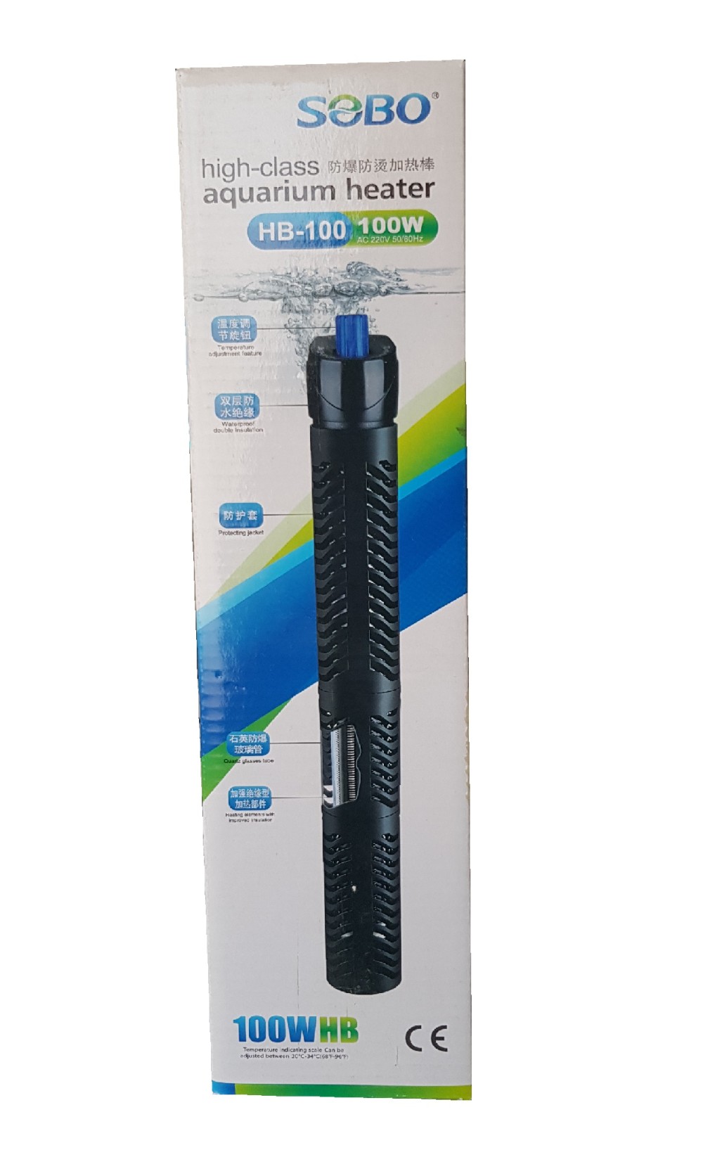 Termocalefactor 100W Sobo Hb-100 Vidrio Con Protector