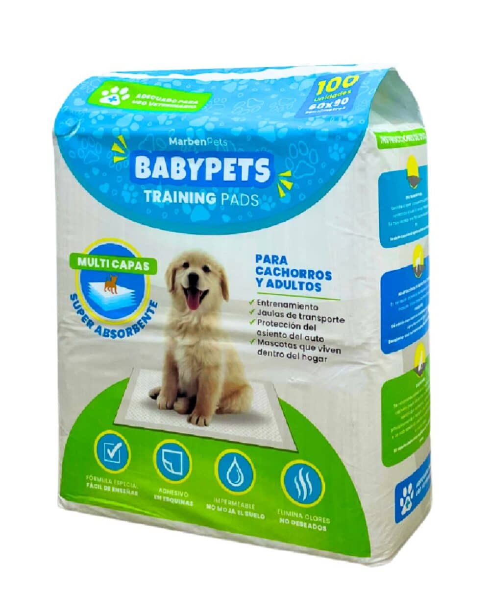Sabanillas Baby Pets 60X60Cm 100 Un #Tp-100