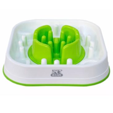 Plato Alimentación Lenta Perros Y Gatos Cuadrado