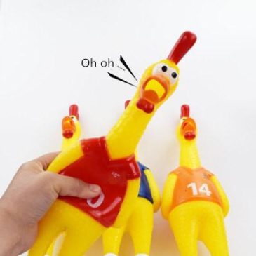 Pollo De Goma Futbol De ​Juguete M #Jdc-18 - Imagen 2