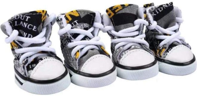 Zapatos De Lona Para Perros Estilo Converse Talla 1 - Imagen 2