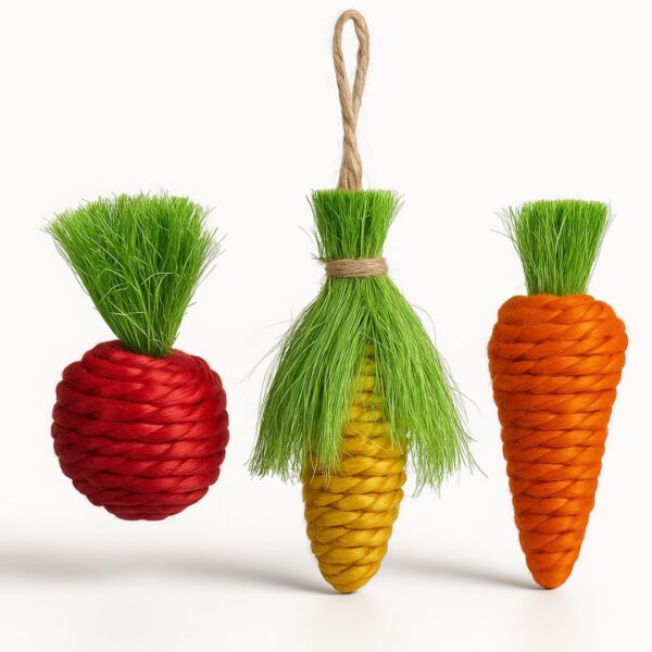 Juguetes De Fibra Vegetal Forma De Verduras #1081