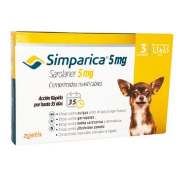 Simparica 1.3 A 2.5Kg 3 Comprimidos  GBC