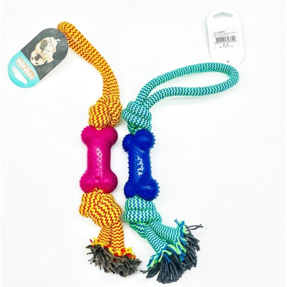 Juguete de cuerda con Hueso Goma 33 cm #32379 FYN