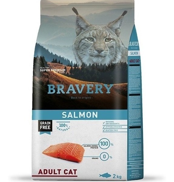 Bravery Gato Adulto Salmón 2kg 4GA020032