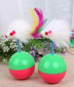 Juguete Porfiado Raton Con Plumas #Lvl233 # - Imagen 2