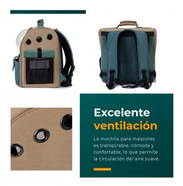 Mochila Transportadora De Mascotas MBN #1868 - Imagen 7