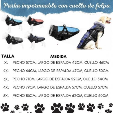 Parka Para Perro Grande #683-6xl M BN - Imagen 2