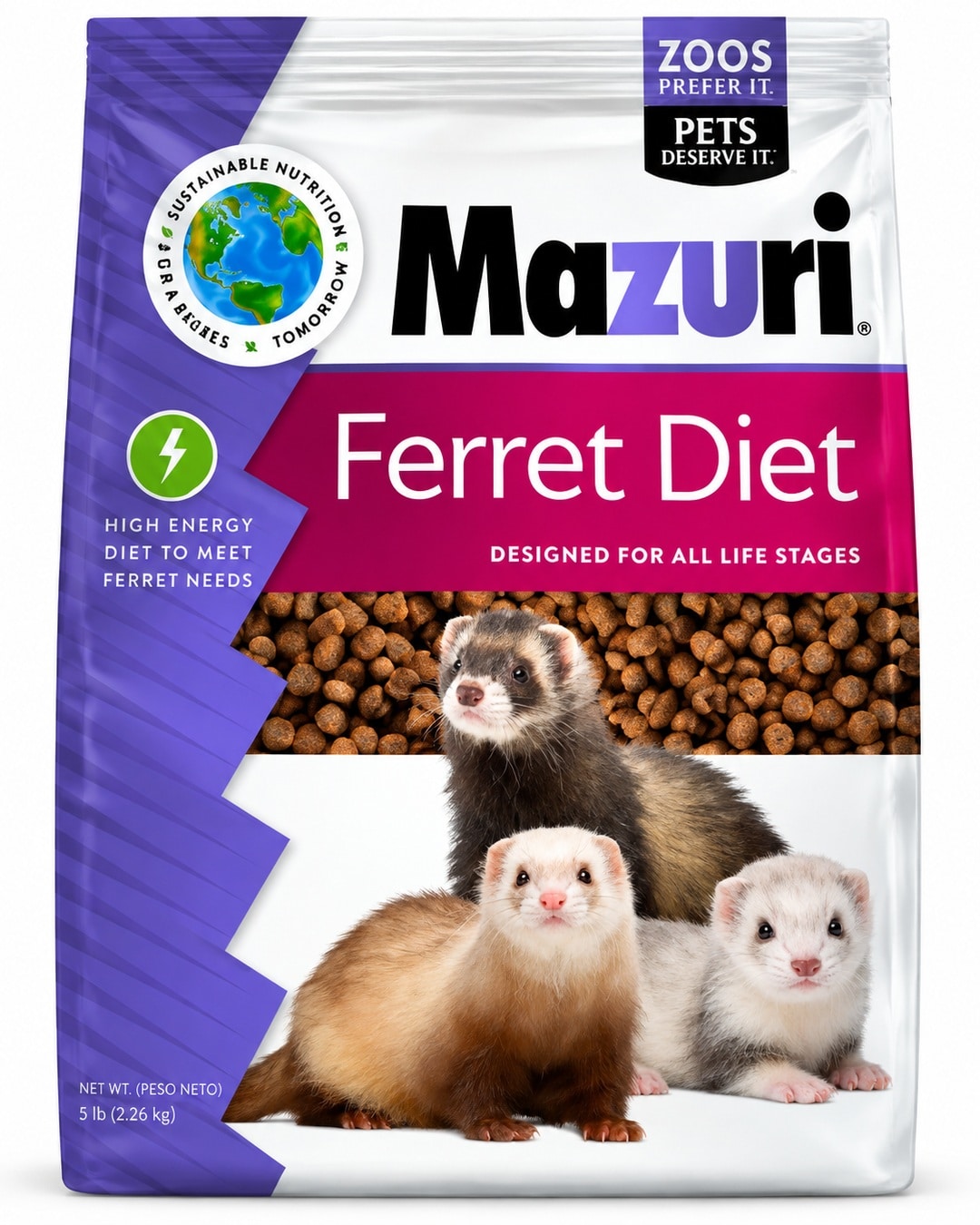 mazuri ferret 2.26 Mazuri Ferret Diet Para Hurones De 2.26K - Imagen 1