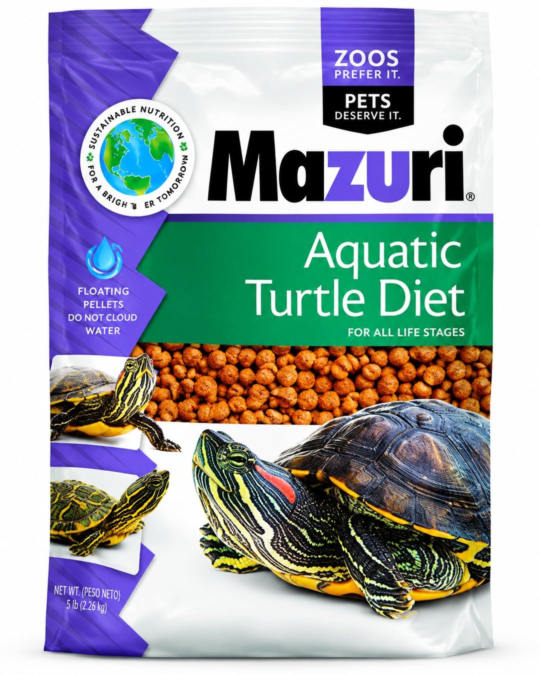 mazuri trotuga agua Mazuri Tortugas De Agua 340G - Imagen 1
