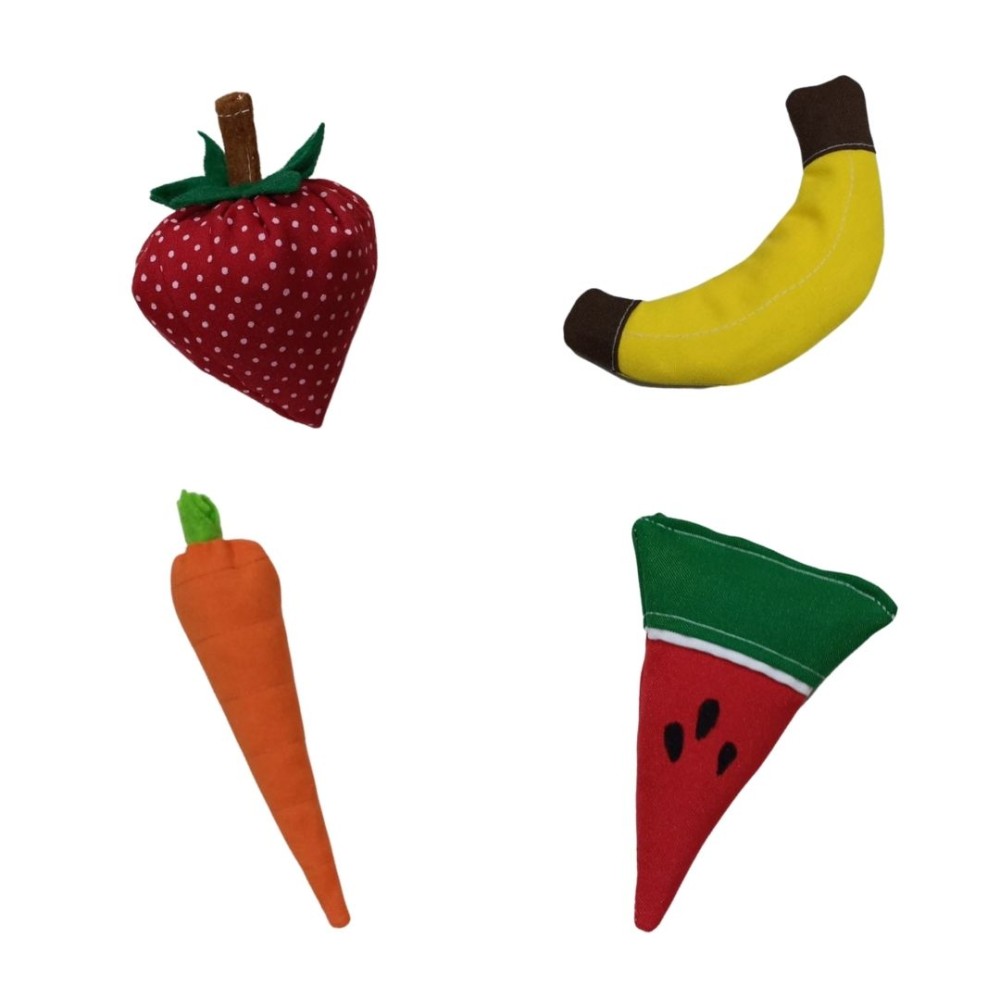 Juguete Olfativo con Menta (banana, frutilla, zanahoria, sandia) ERG