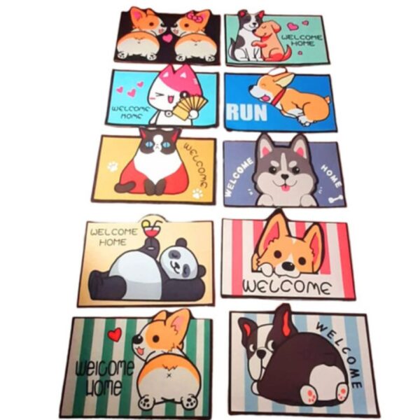 Alfombra Tapete Entrada Kawaii Modelo Animados 45X80CM