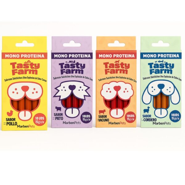SNACK SALCHICHAS MONOPROTEICAS PARA PERRO 15GR