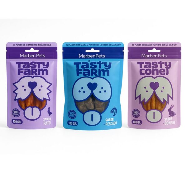 SNACK PERRO TASTY FARM PALO DE CARNAZA CON CARNE 100GR