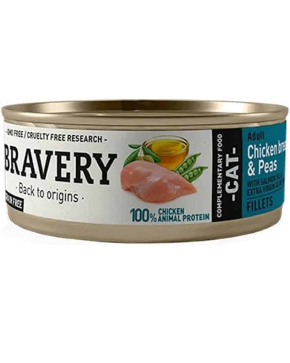 Bravery Lata Pechuga de Pollo y Guisantes