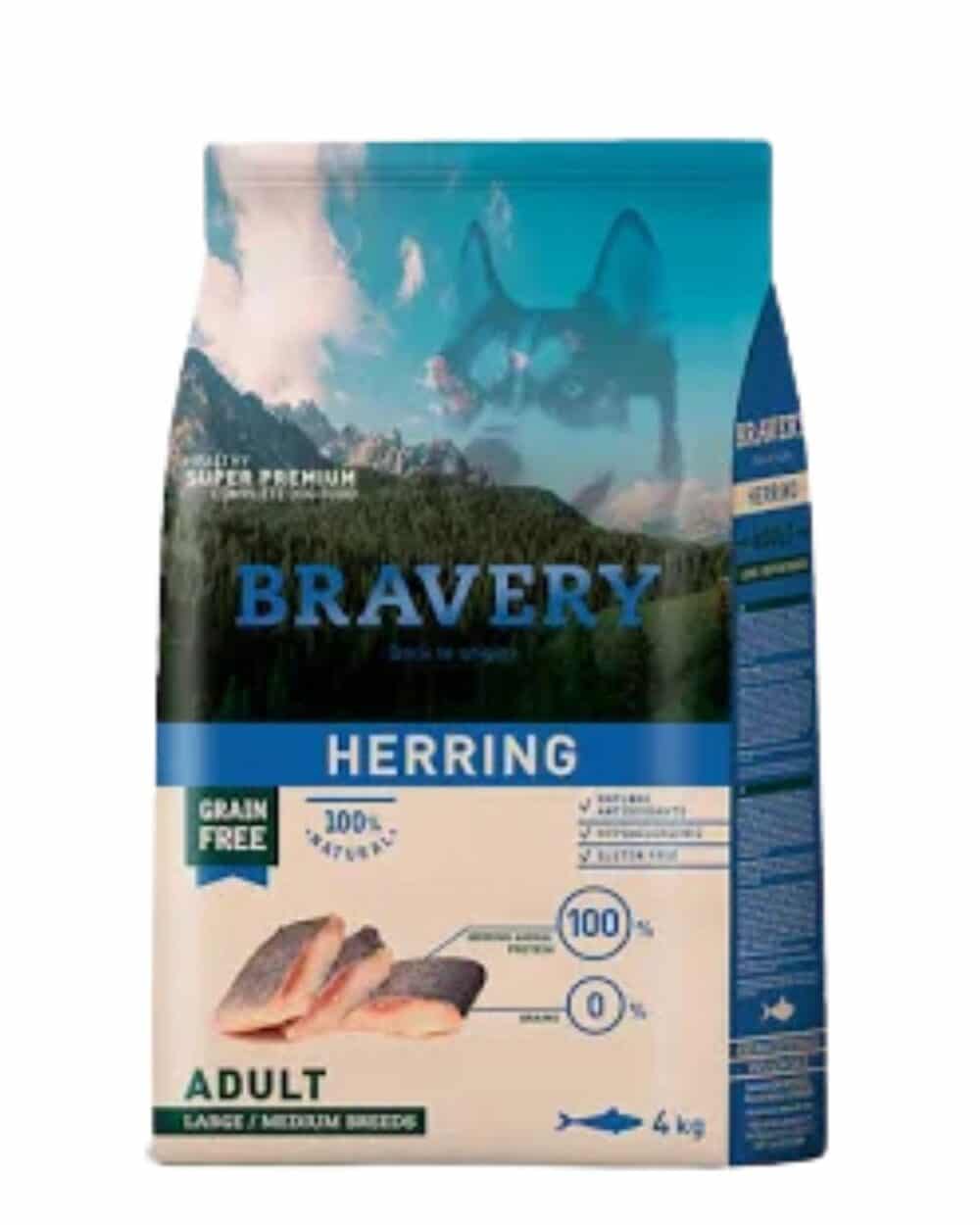 BRAVERY PERRO ADULTO HERRING 4KG 4PE040071