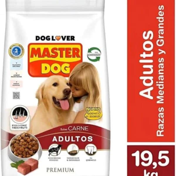 Master Dog Adulto Mediano Y Grande Carne 19,5KG