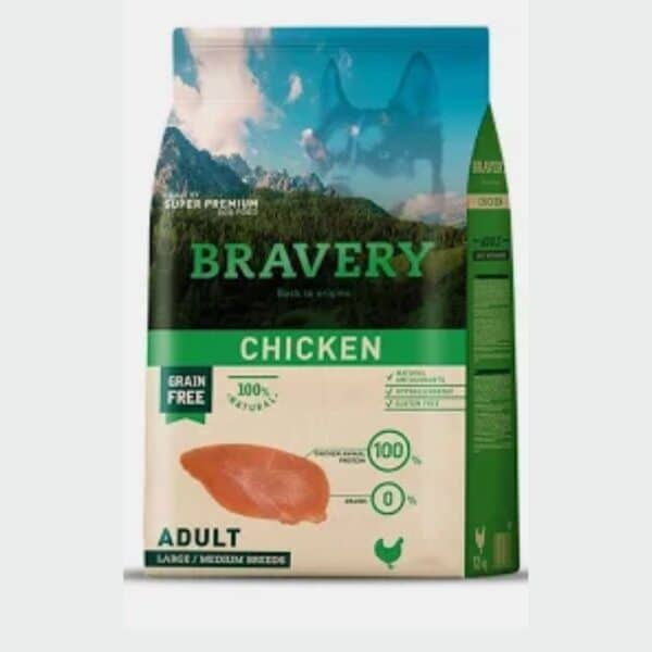 BRAVERY POLLO PERRO ADULTO LARGE 4KG 4PE040065