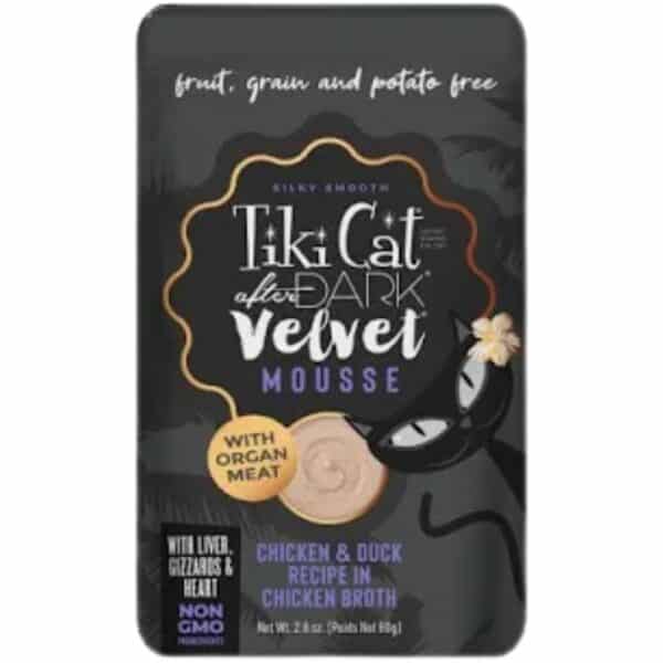TIKI MOUSSE DE POLLO Y PATO PARA GATO, 80GR 81585