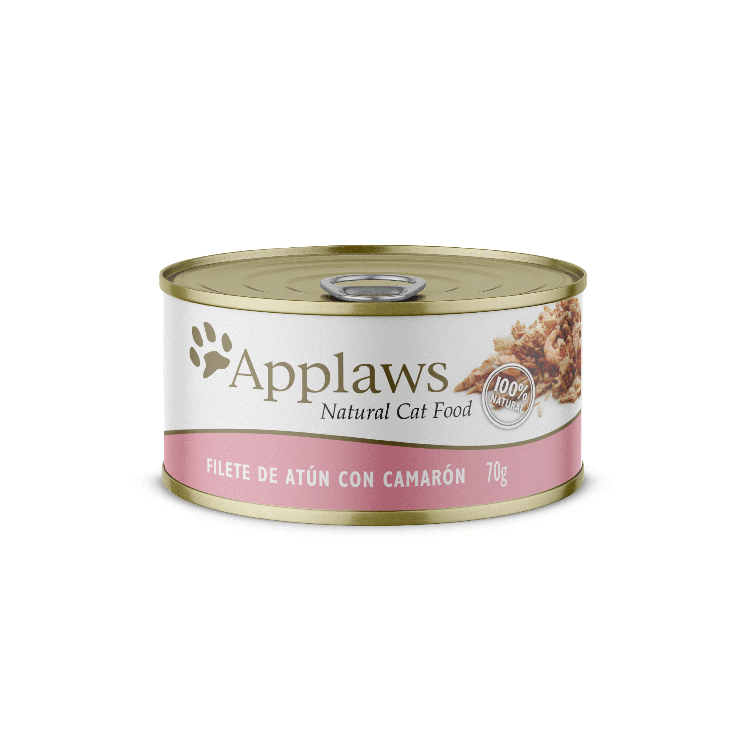 1008LA-A APPLAWS ALIMENTO HUMEDO GATO FILETE DE ATUN-CAMARON CON CALDITO, 70 GR - Imagen 1