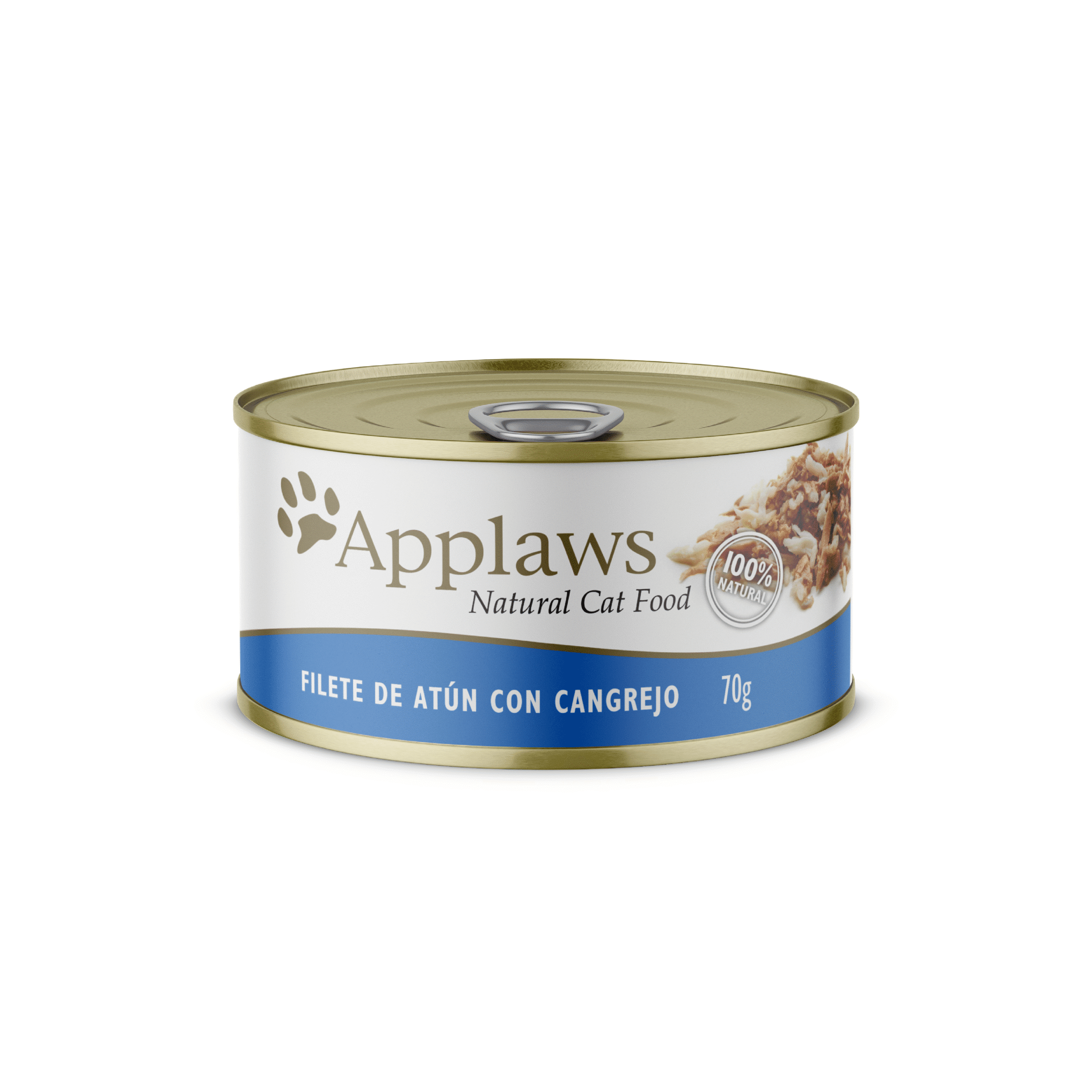 1026LA-A APPLAWS ALIMENTO HUMEDO GATO FILETE DE ATUN-CANGREJO CON CALDITO, 70 GR - Imagen 1