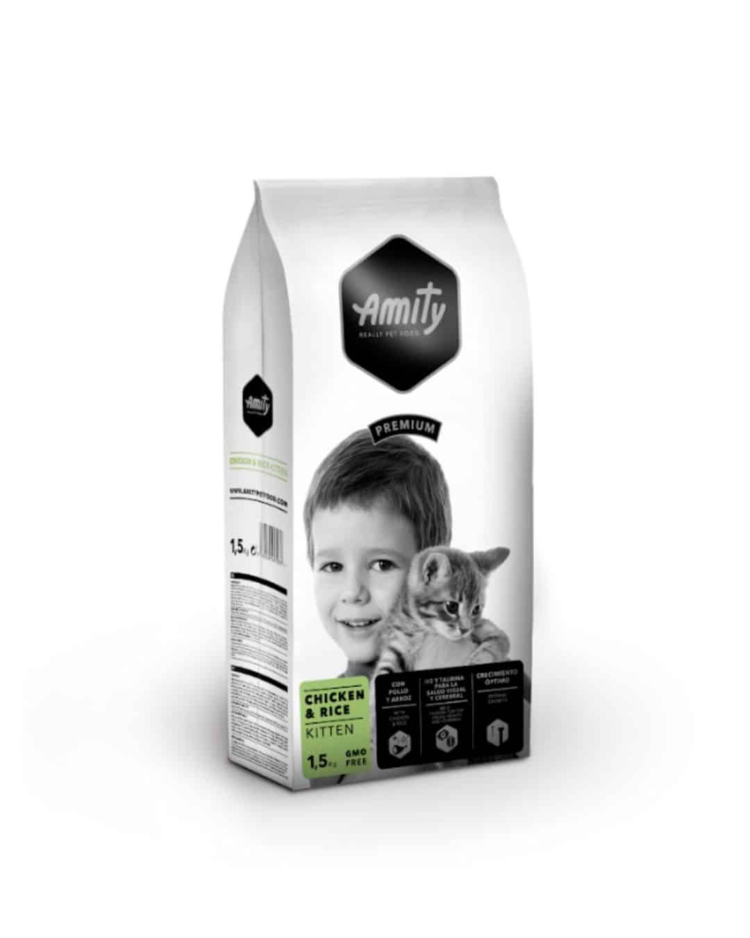 4GA015005 AMITY PREMIUM GATITOS DE POLLO Y ARROZ 1,5KG - Imagen 1