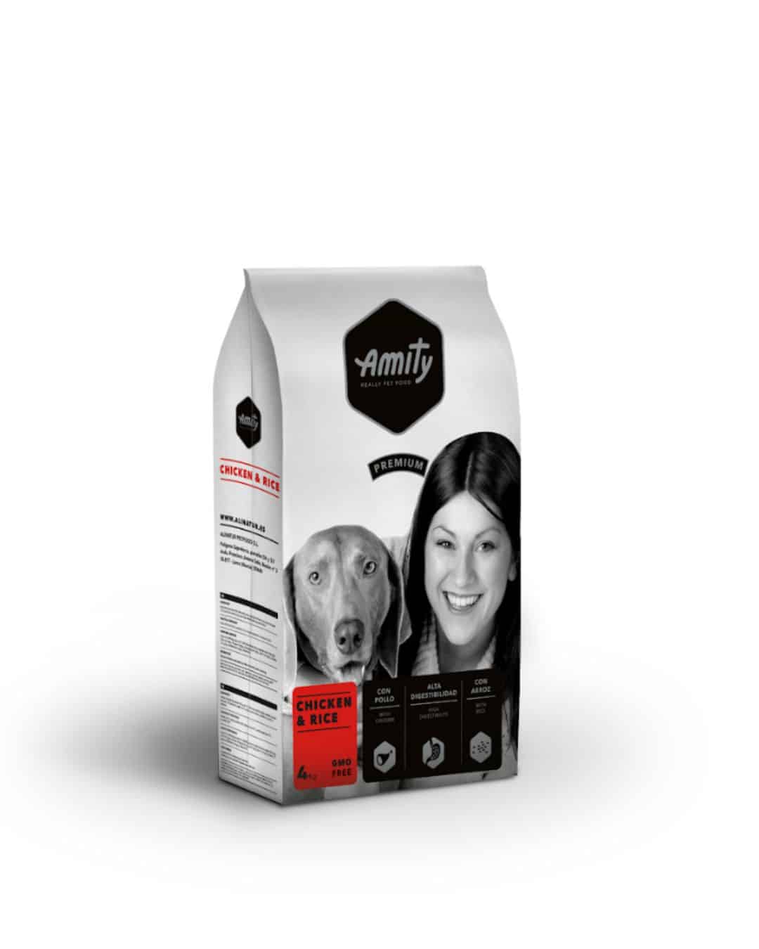 4PE040031 AMITY PREMIUM PERRO POLLO Y ARROZ 4KG - Imagen 1