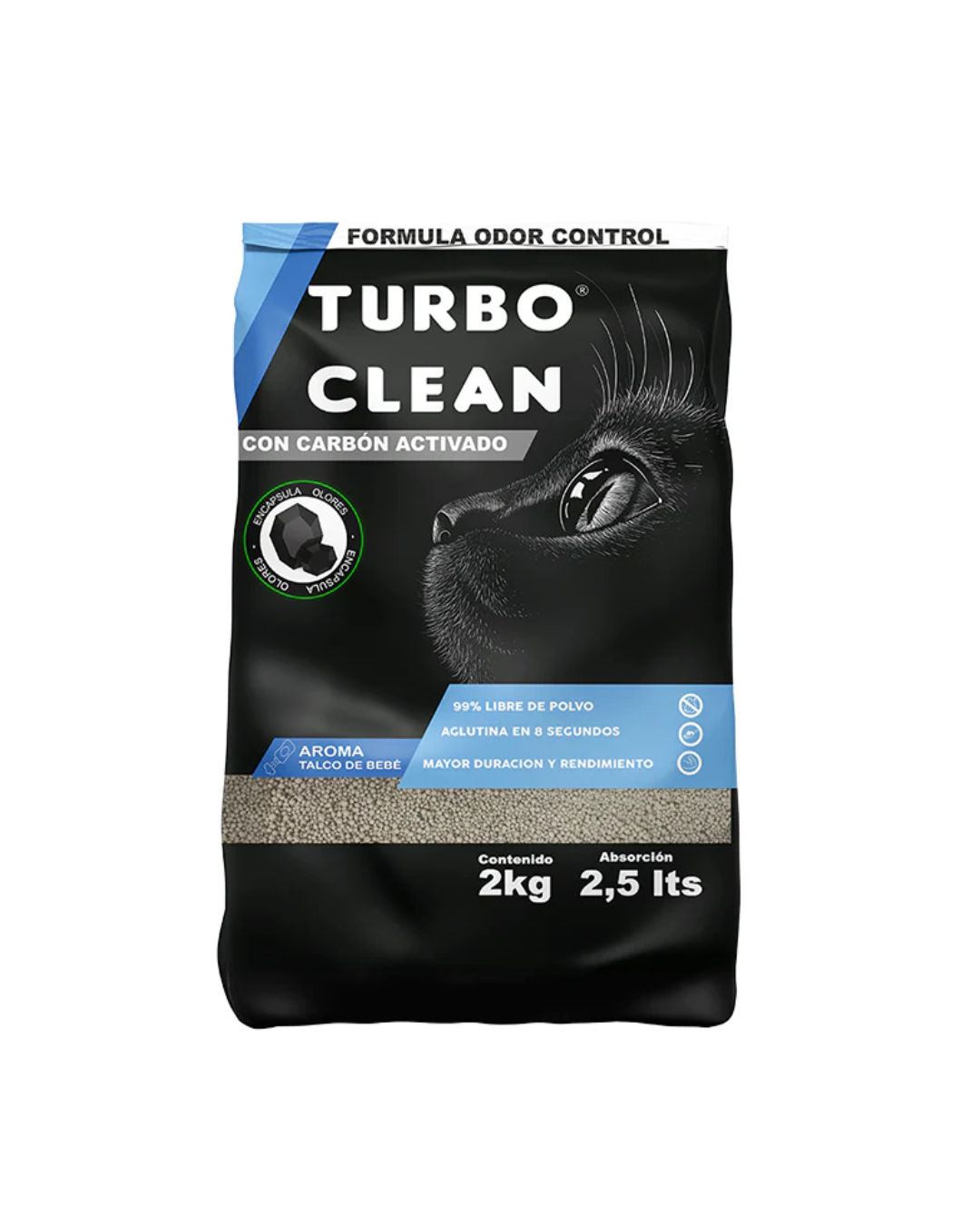 arena turbo 2261 Arena Turbo Clean Aglutinante 10kg Talco Bebe - Imagen 1