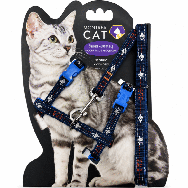 Arnes con correa para gato