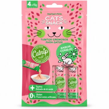 Tubitos Cremosos Cats Snack Catnip sabor conejo