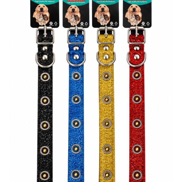Collar petshow brillante con tachas