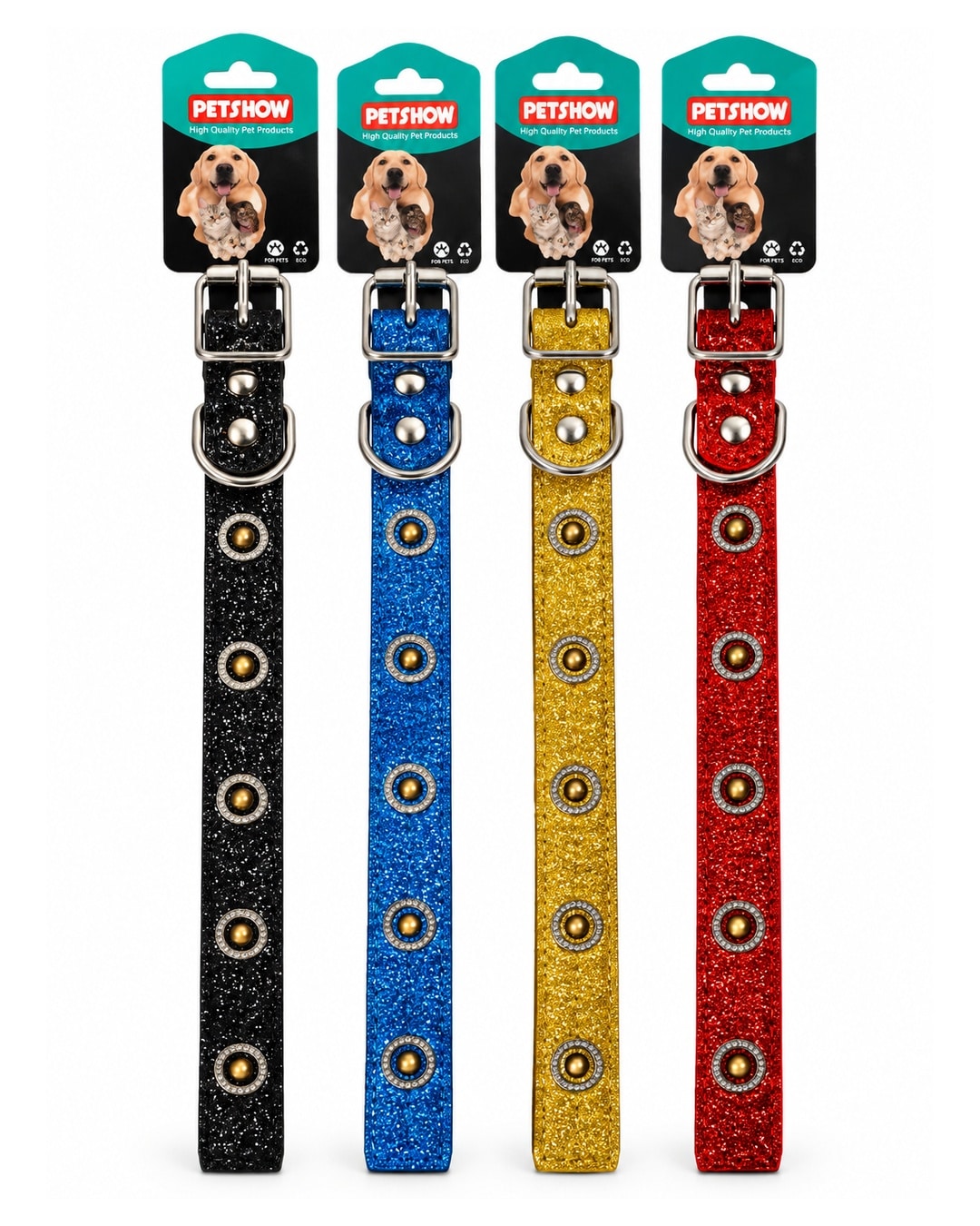 collar brillante Collar petshow brillante con tachas - Imagen 1